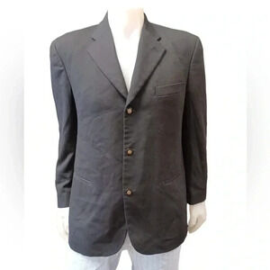 Massimo Moda Collezione Lined  Black Blazer Jacket Size 42R